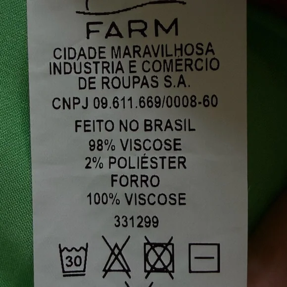 NWT FARM Rio short kaftan green dress Size Small - Picture 8 of 10